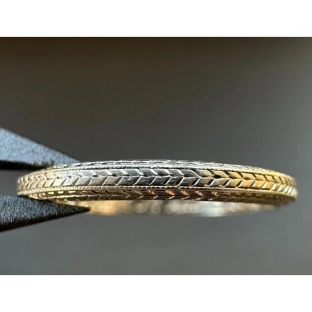 Circa 1930s CARTIER Platinum Wedding Ring Band Etched Engraved Art Deco Sz 5.25 - Picture 12 of 14